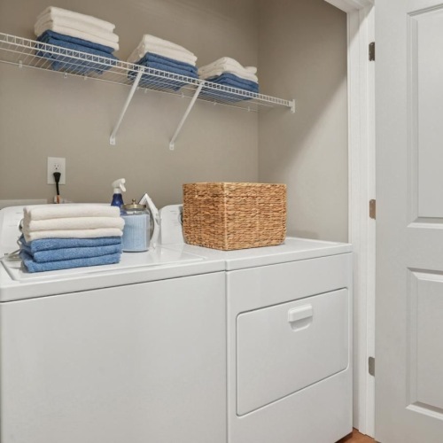 washer/dryer units in laundry closet